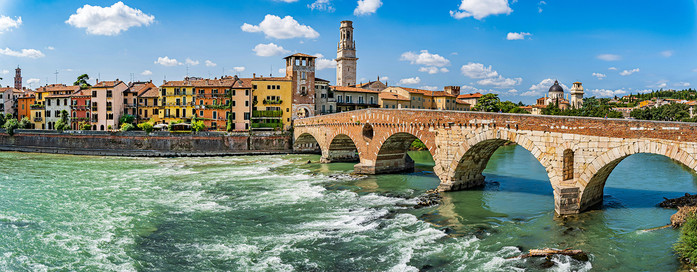 ponte pietra verona river view